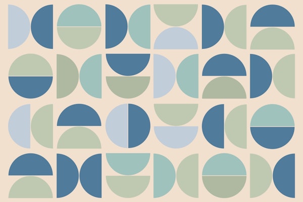 Geometric Aqua Mint Bauhaus