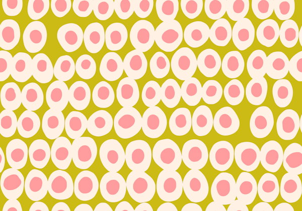 Wonderful bold dots pink and olive