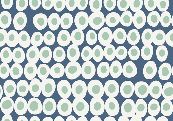 Wonderful bold dots blue and mint