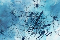 Sapphire Serenity Portrait papiers peint