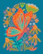 TANGLED GARDEN BUTTERFLIES Art Nouveau Art