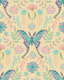 LUNA Moth Butterfly Floral Cottage Pastels