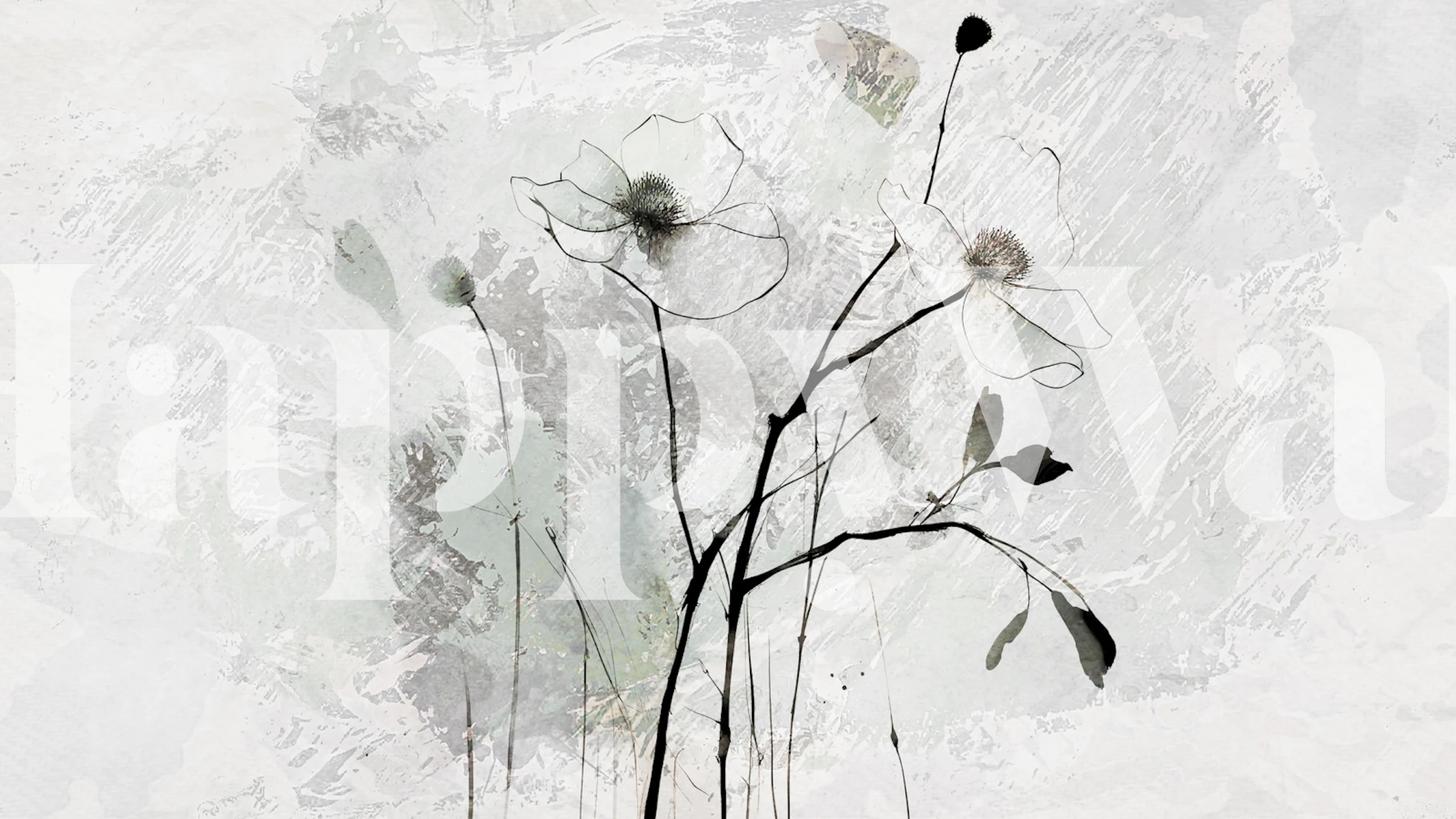 Tapeta Japandi Flora w pokoju