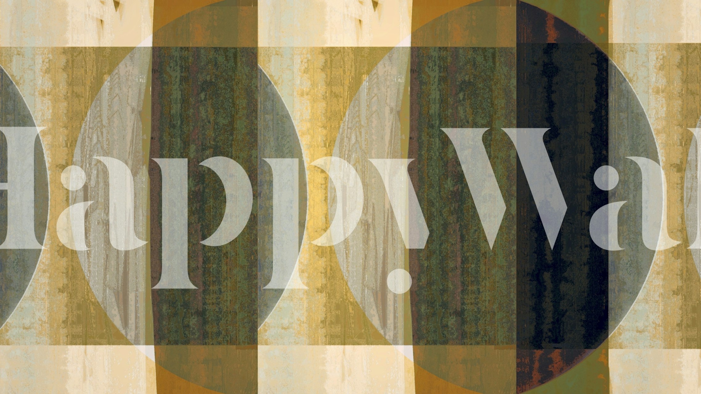 Mid Century Bauhaus Fall wallpaper in a room