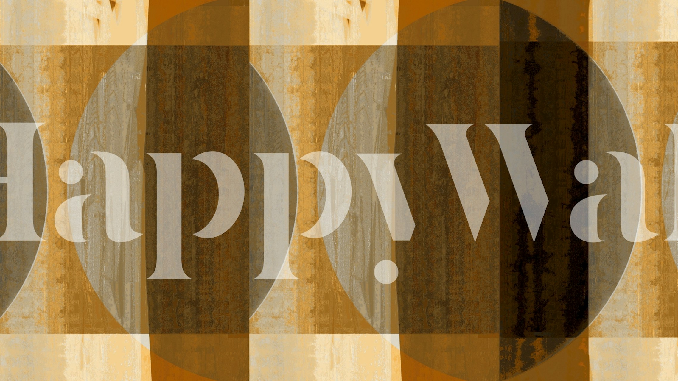 Mid Century Bauhaus Brown wallpaper in a room