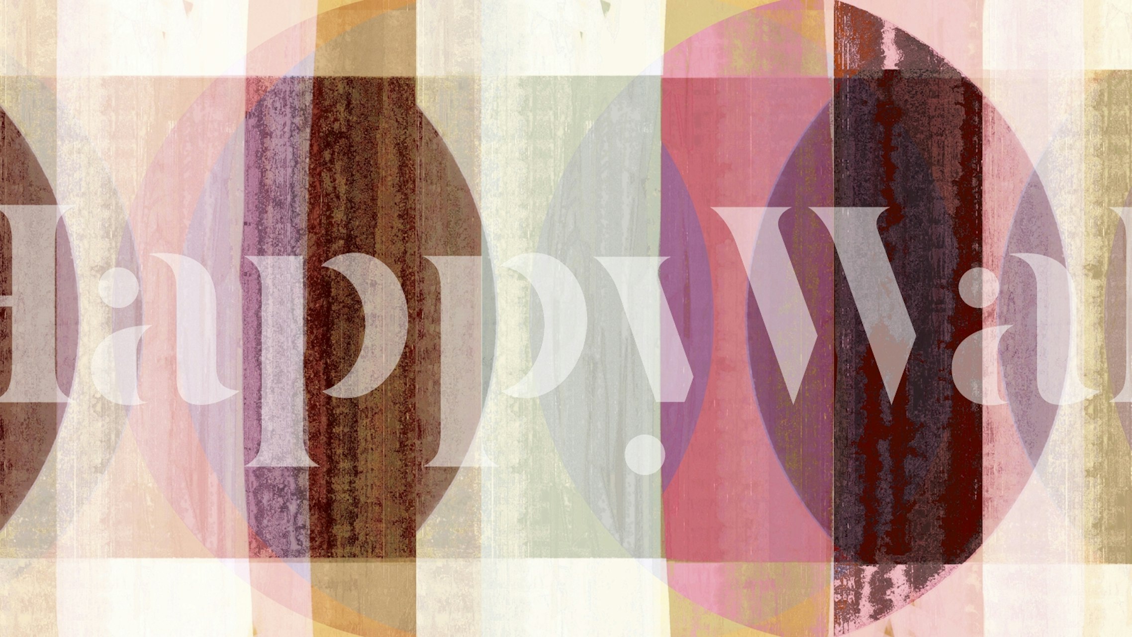 Geometric pastel circles and stripes design wallpaper