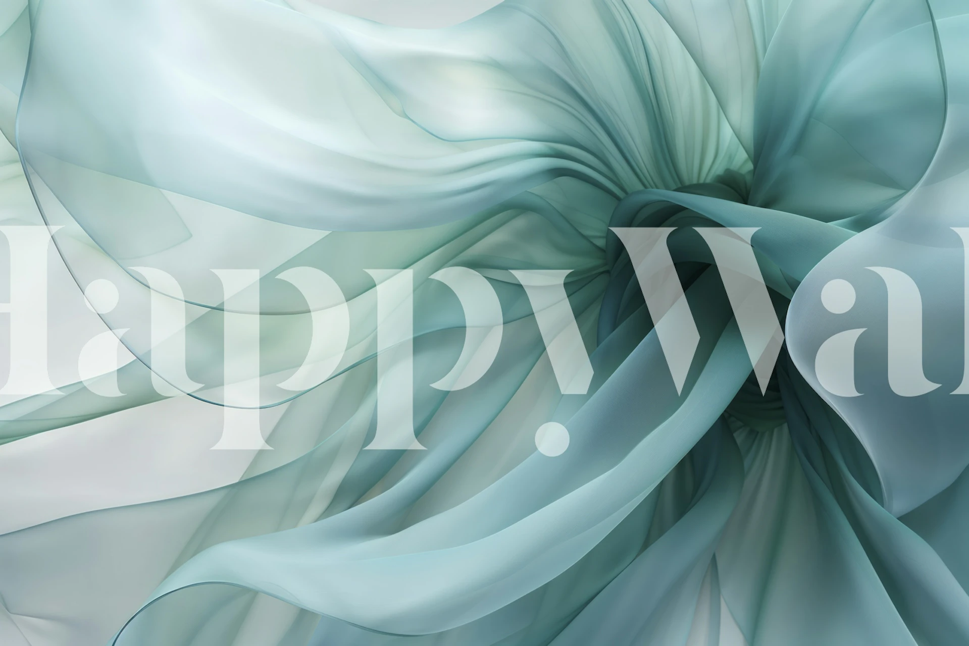 Ocean Breeze Tranquil Flow Dimension Teal wallpaper design