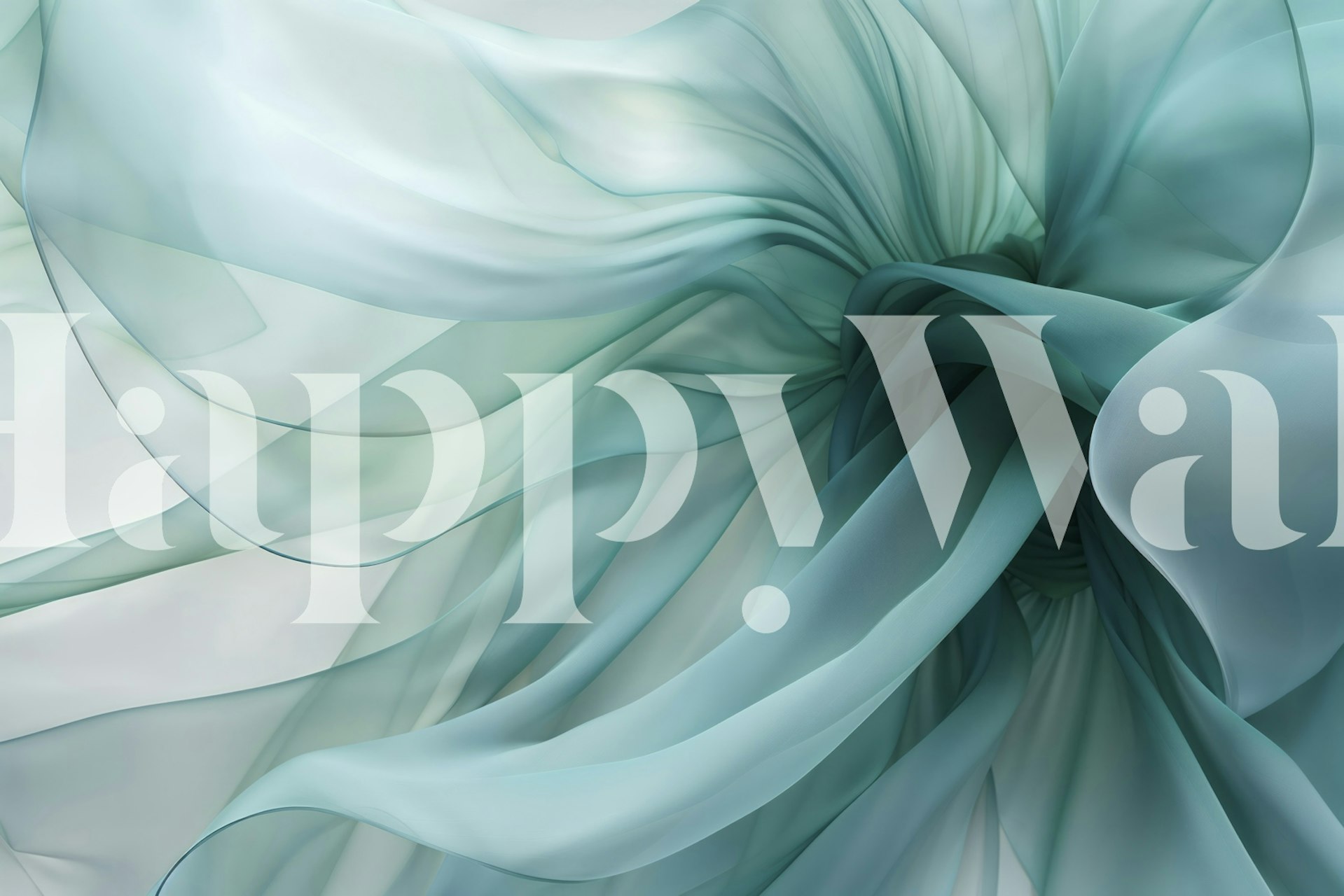 Ocean Breeze Tranquil Flow Dimension Teal tapettisuunnittelu