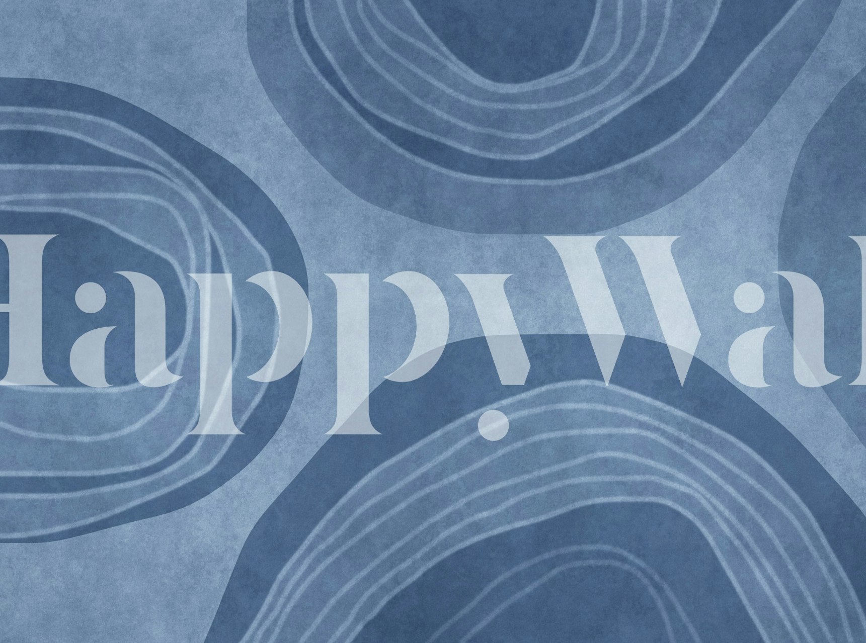 Blue abstract wallpaper featuring rough line circles