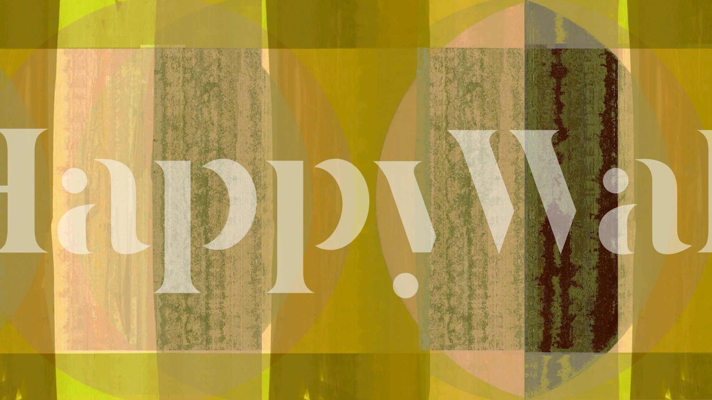 Golden Mid Century Bauhaus wallpaper design
