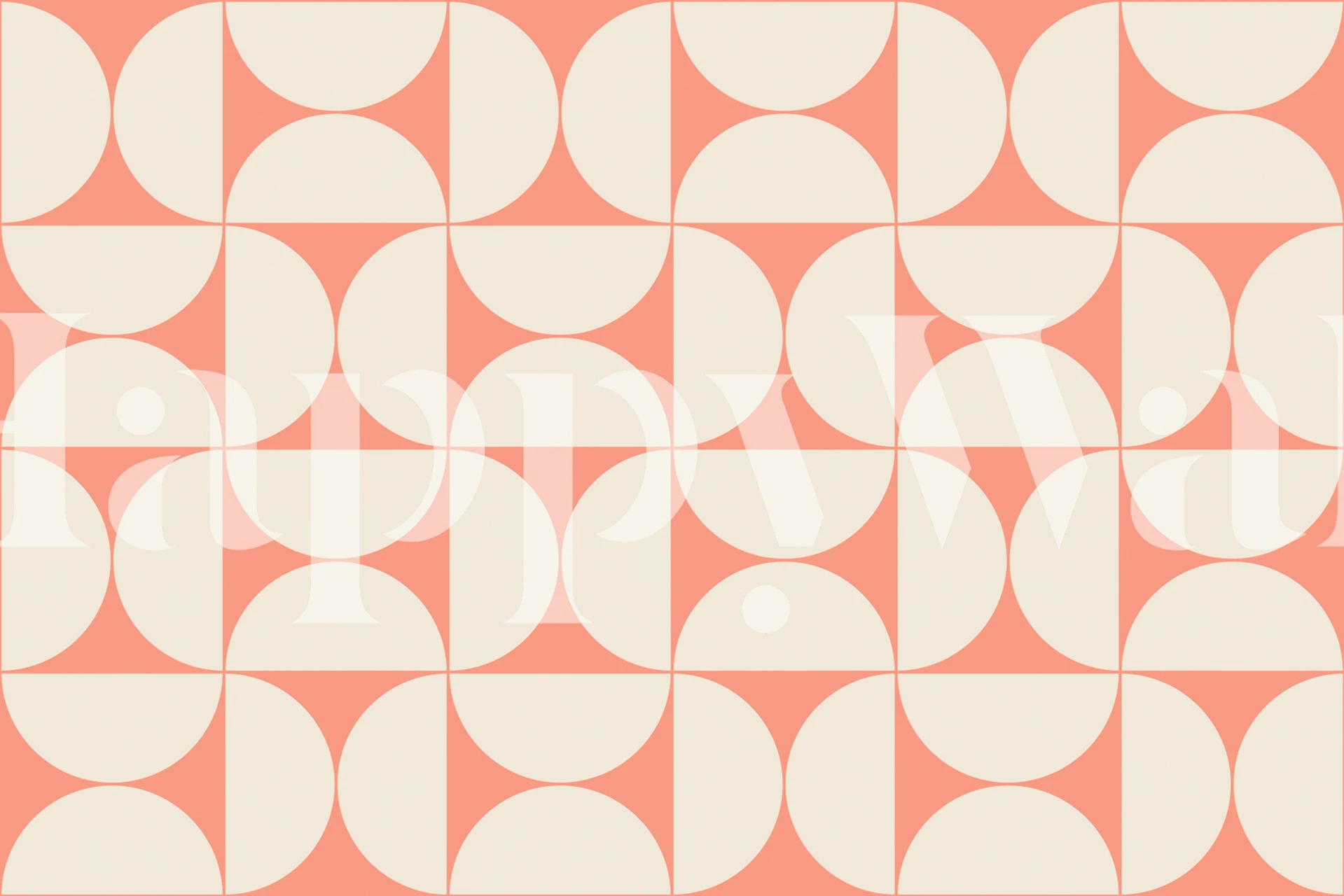 Papel de parede Mid-Century Modern Pattern No37 em um quarto