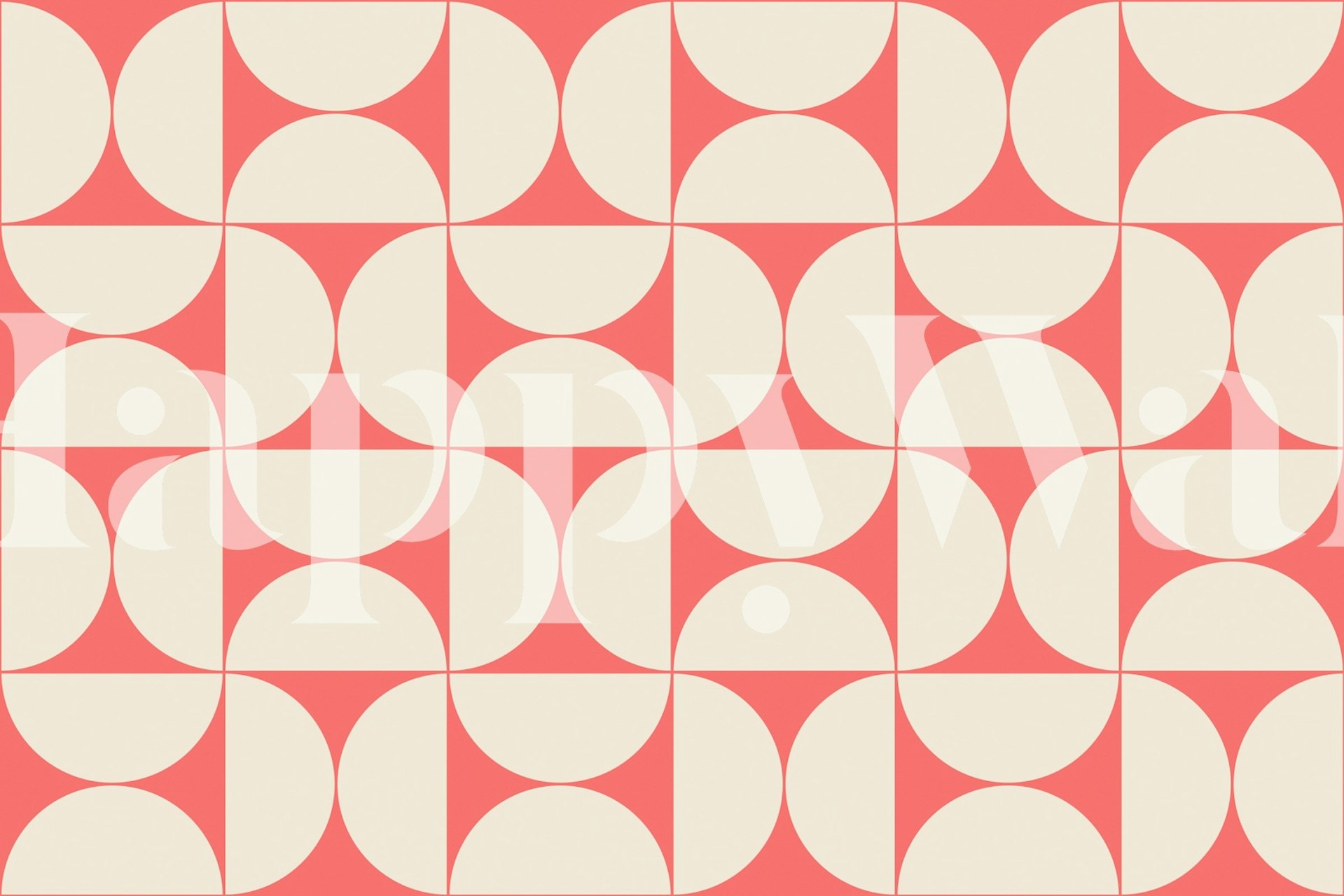 Ταπετσαρία Mid-Century Modern Pattern No38 σε ένα δωμάτιο