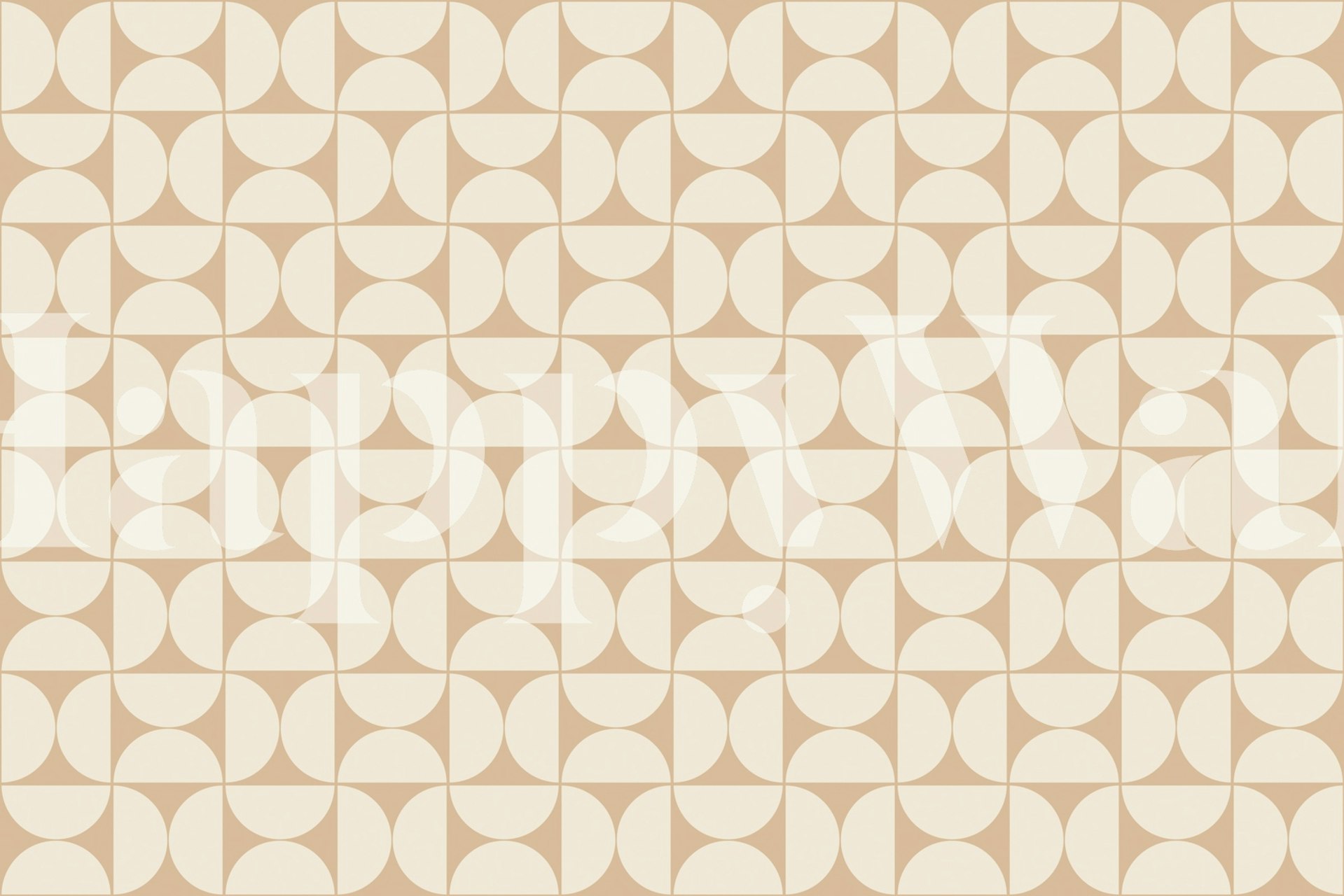Mid-Century Modern Pattern Wallpaper dans une pièce