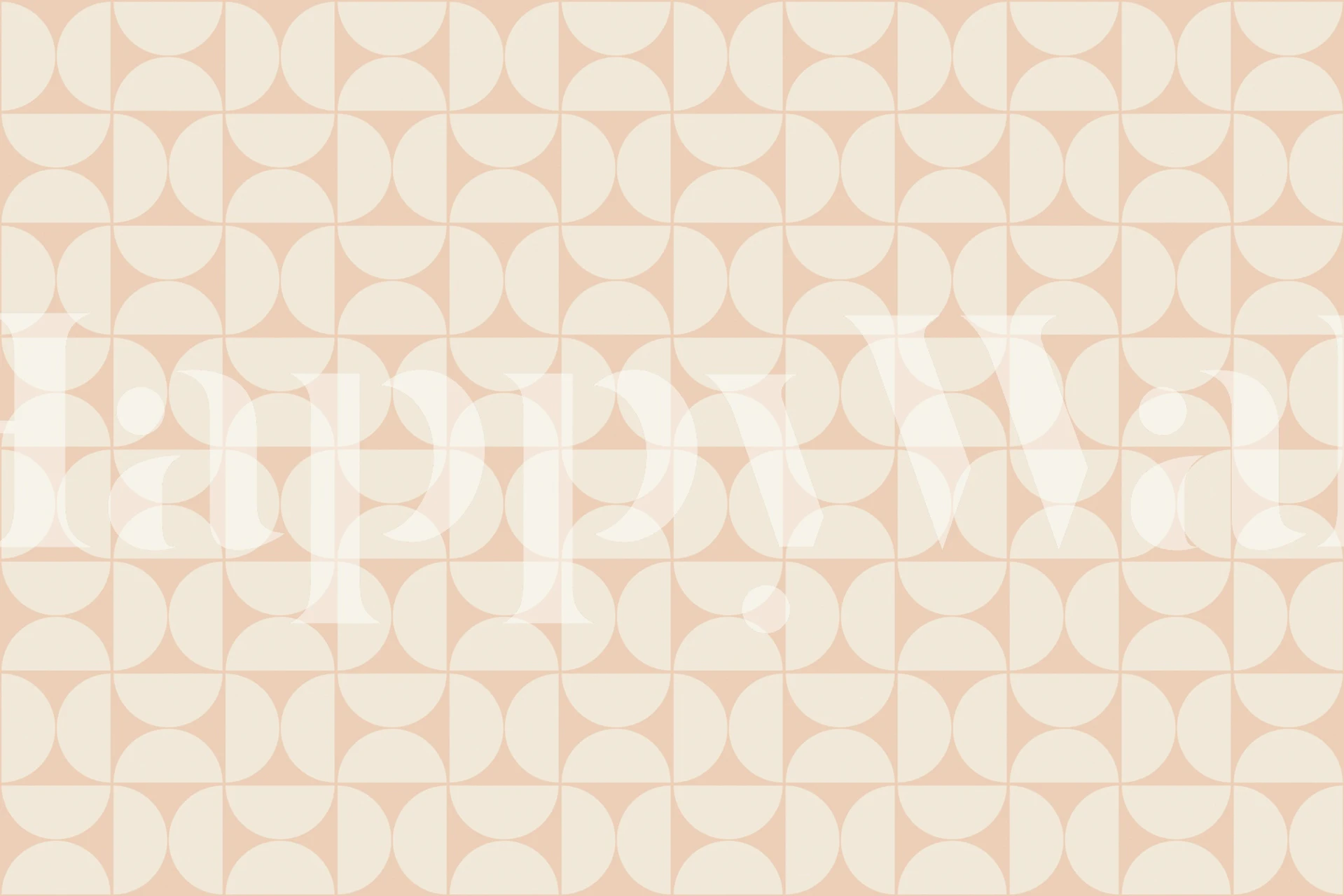 Mid-Century Modern geometric wallpaper in a room