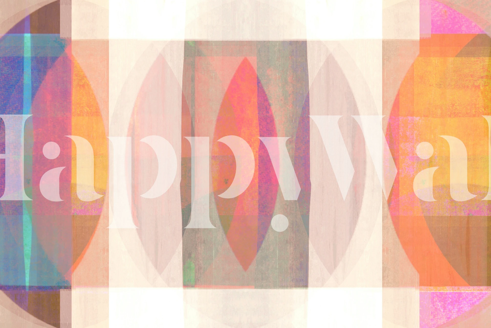 Papel de parede Vintage Abstract Harmony em um quarto