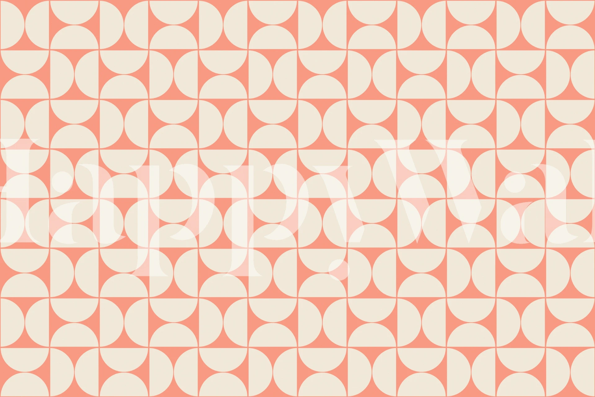 Papel pintado Mid-Century modern en un ambiente de habitación