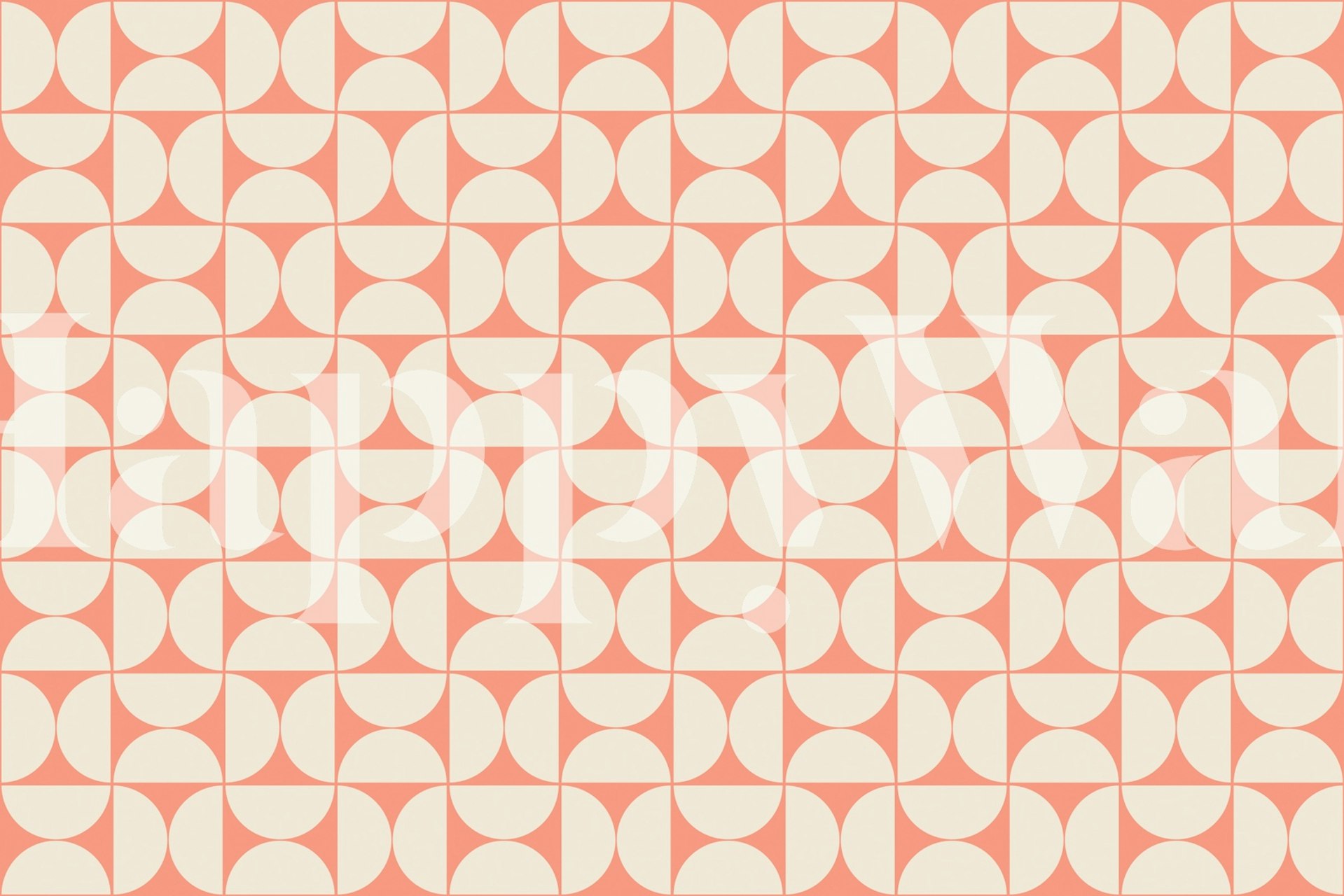 Papel pintado Mid-Century modern en un ambiente de habitación