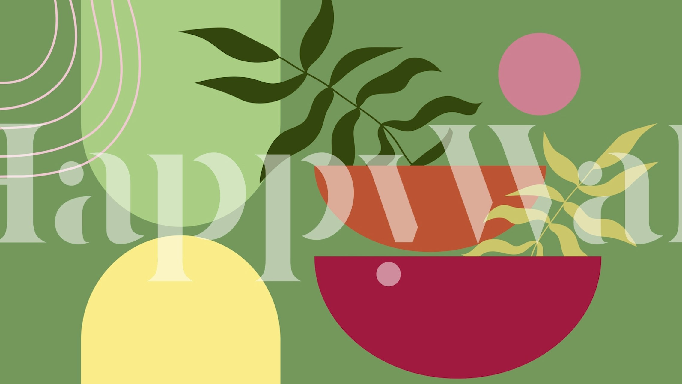 Σχεδίαση ταπετσαρίας Abstract Botanic Bliss