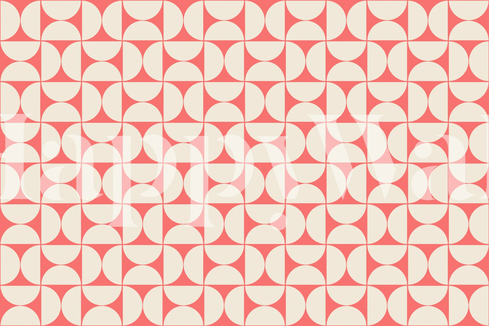 Mid-Century Modern Pattern wallpaper in a room