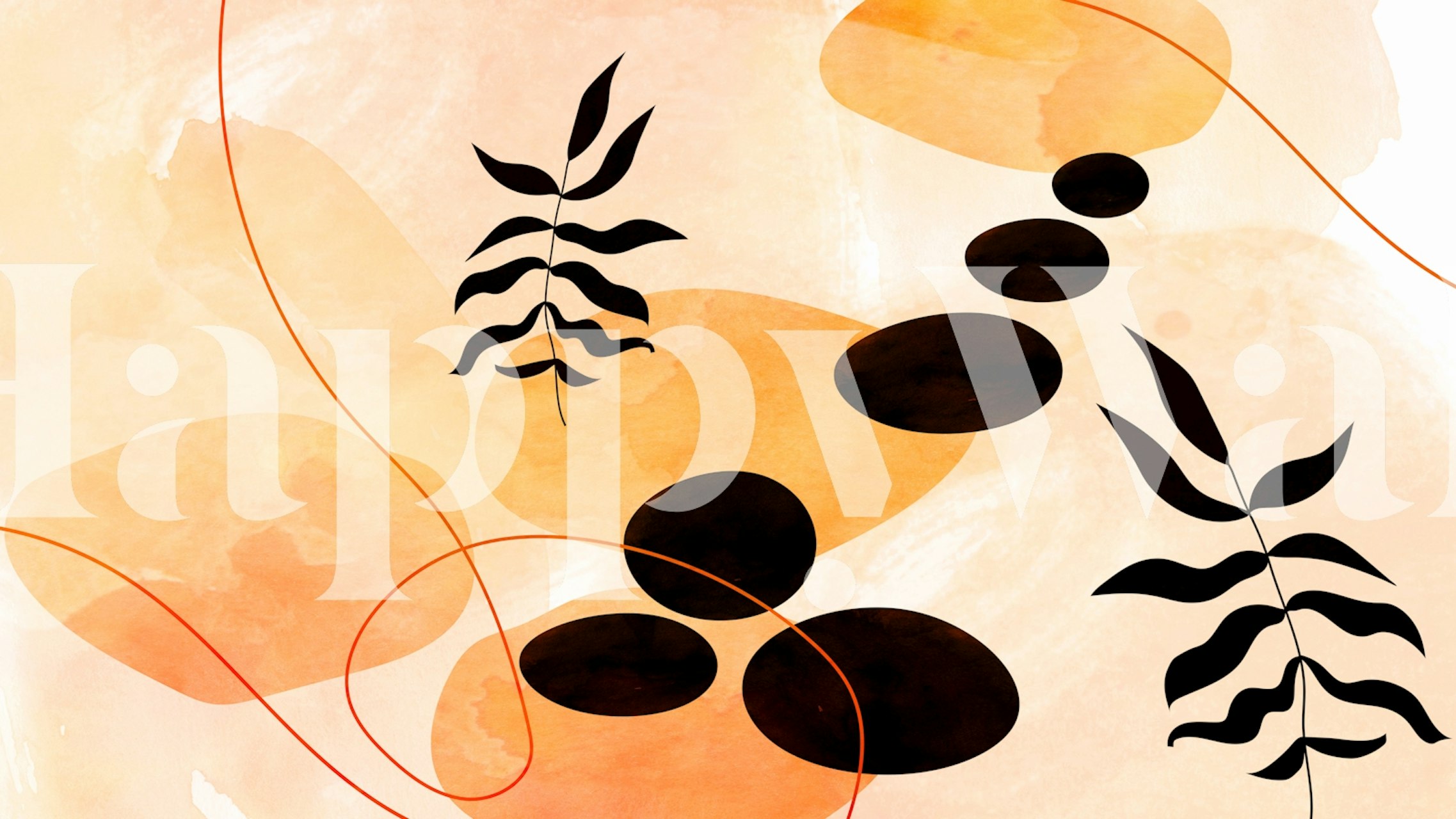 Ταπετσαρία Pastel Zen Garden σε ένα δωμάτιο