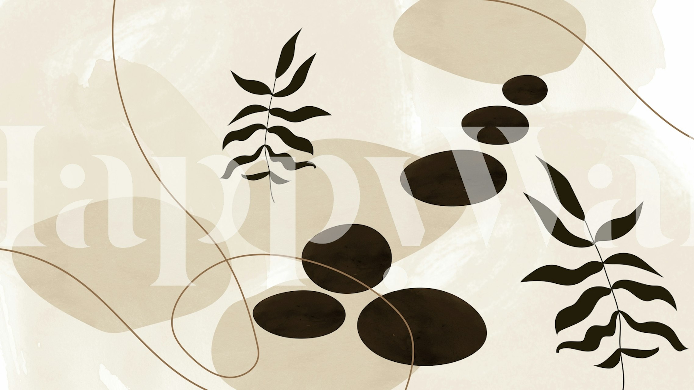 zen vrt akvarel pozadina u sobi