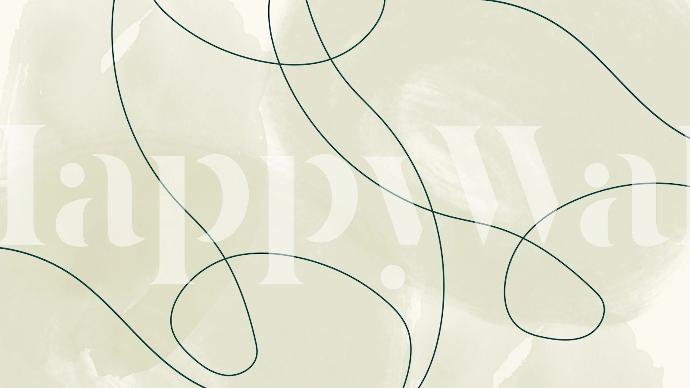 Abstract Serenity Swirls wallpaper in a room