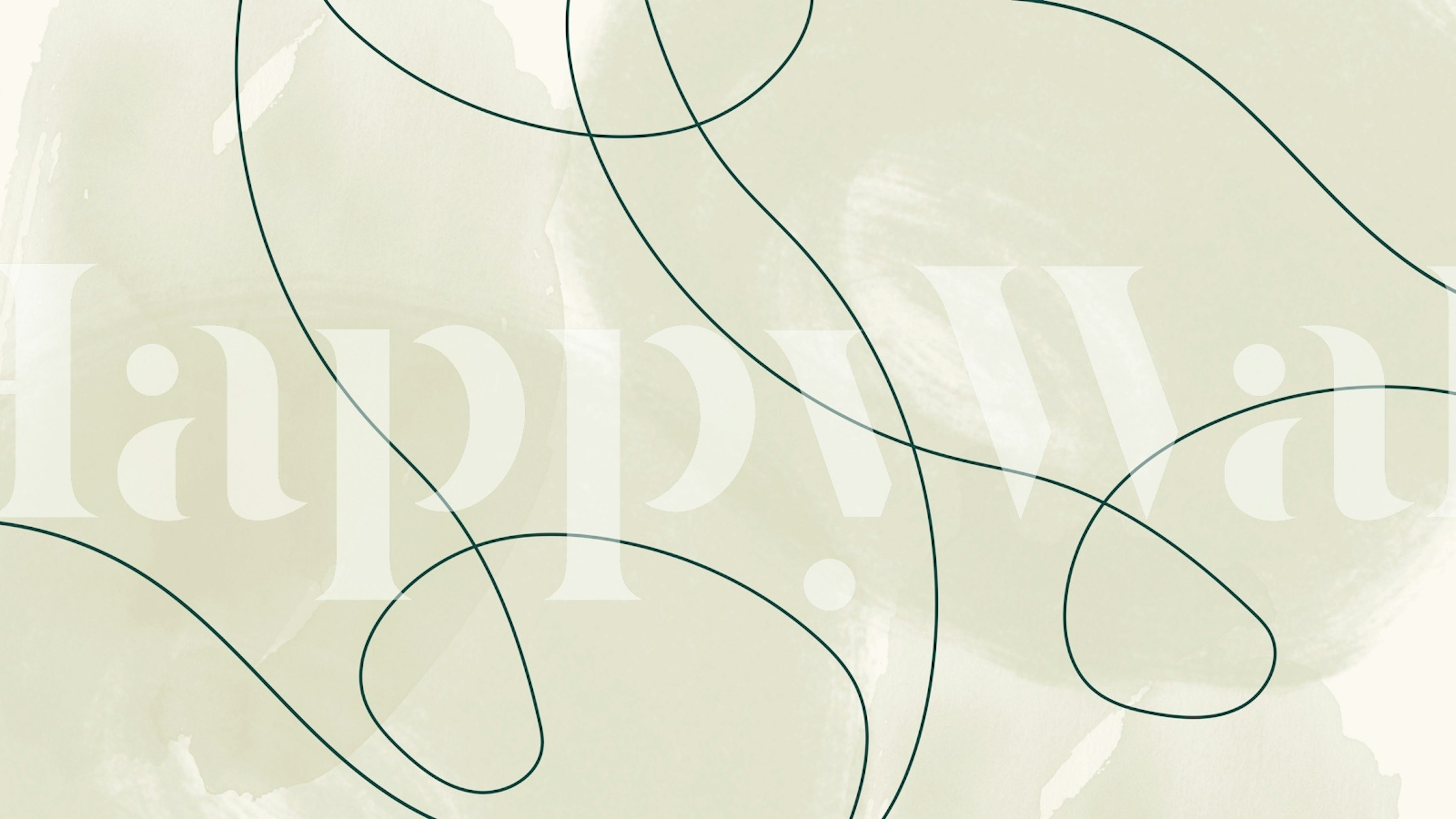 Abstract Serenity Swirls wallpaper in a room