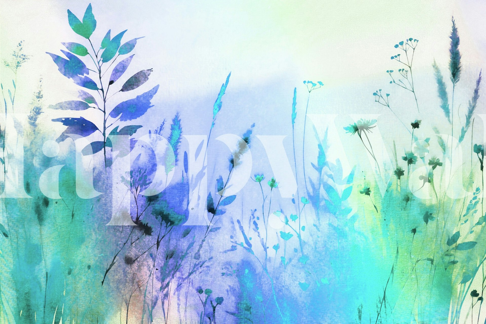 Projekt tapety Meadow Breeze w pokoju