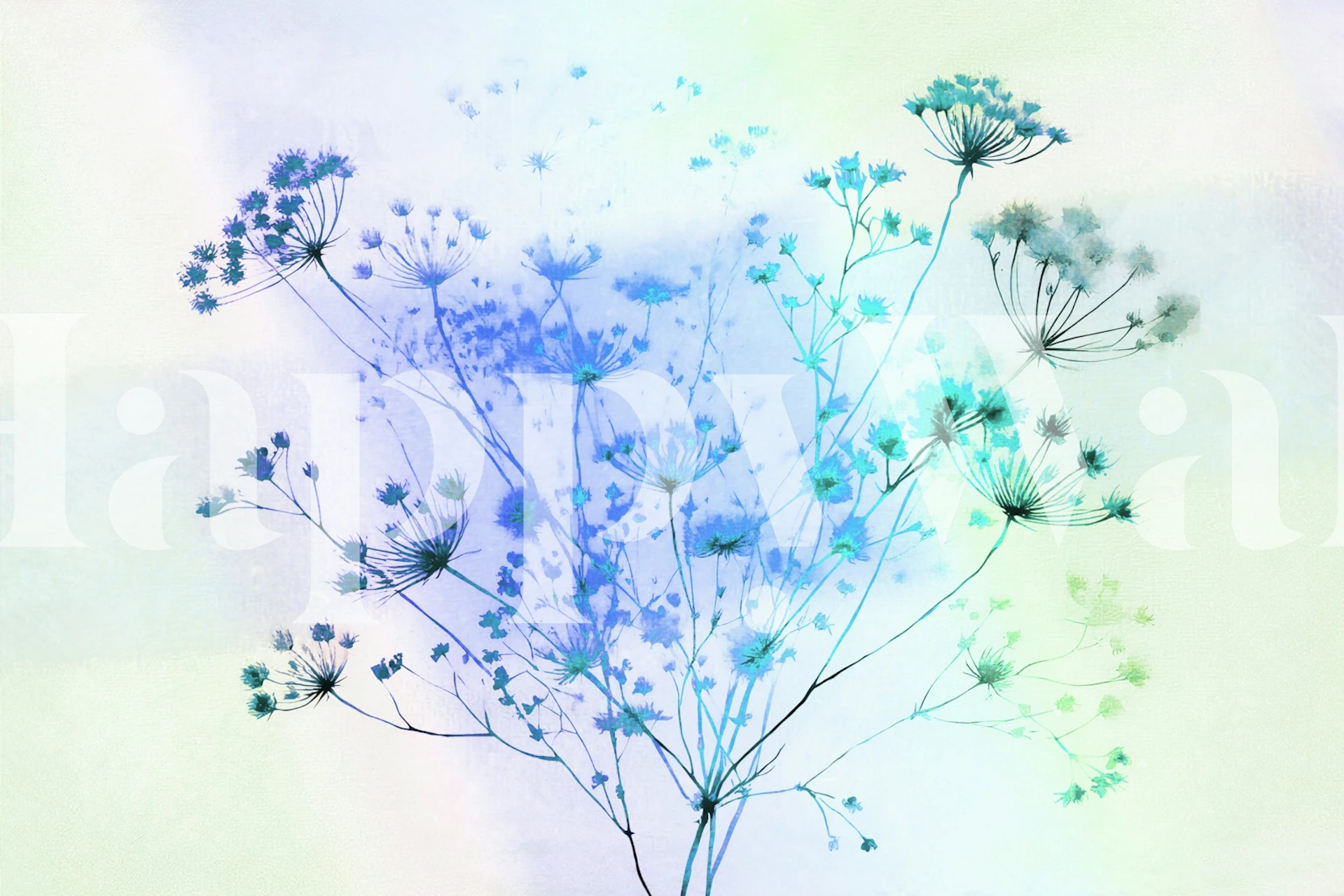 Serene Flora Whisper wallpaper design in a room