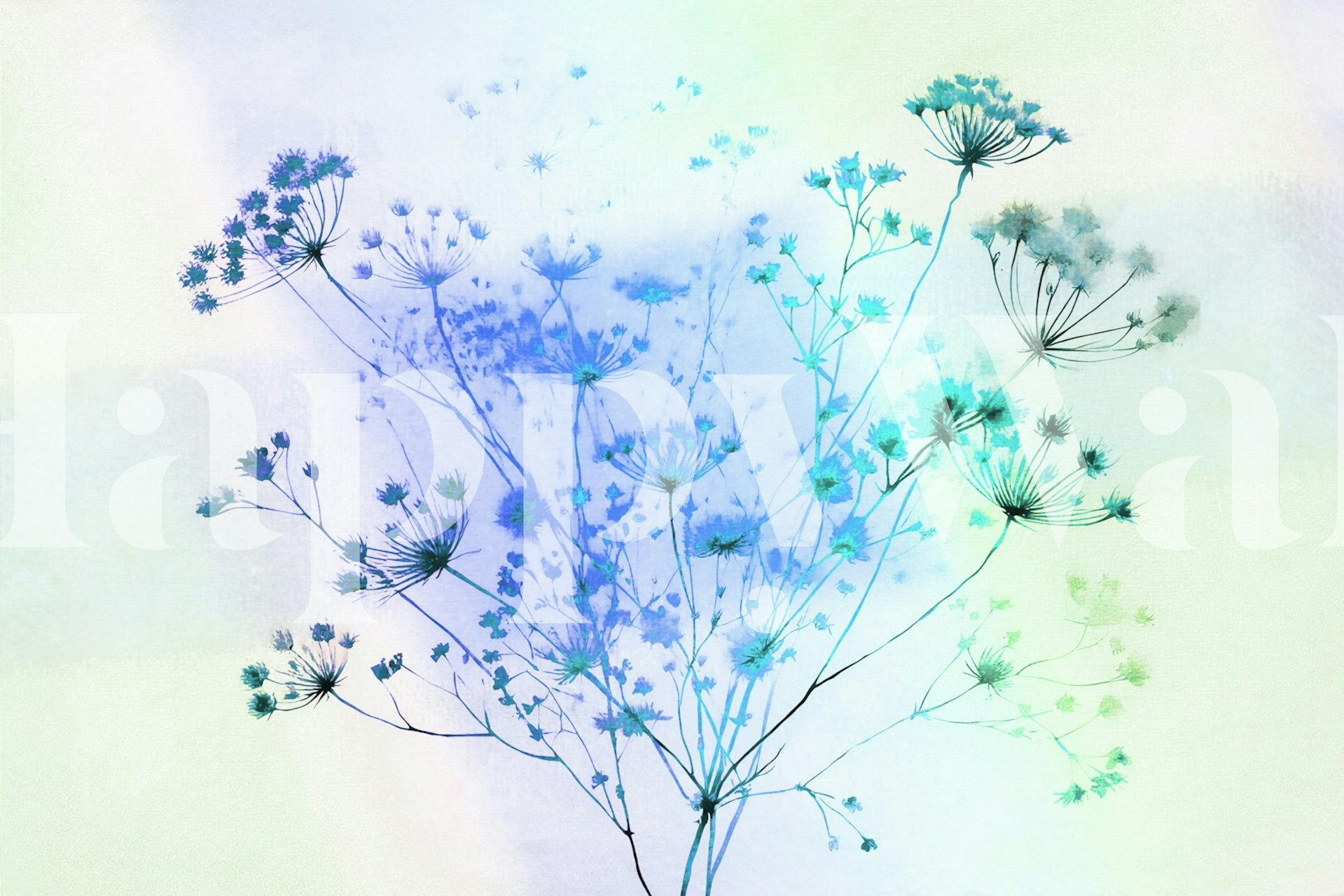 Serene Flora Whisper wallpaper design in a room