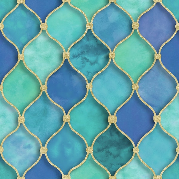 Turquoise Azure Moroccan Tiles
