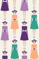 Chic Retro Fashion Ladies / 3260B behang