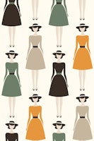 Chic Retro Fashion Ladies / 3260C behang