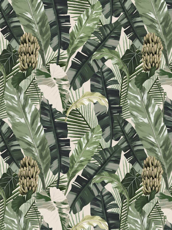 Tropical Botanic Leaves Pattern
