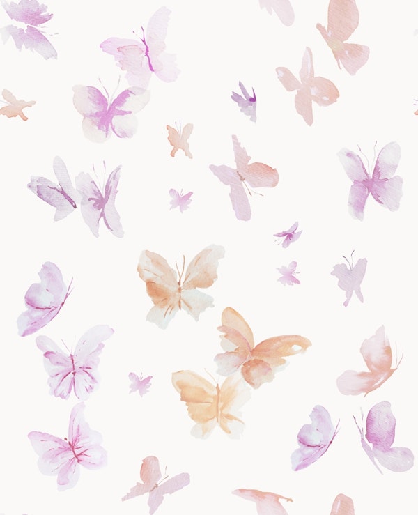 Watercolor Butterflies Pink
