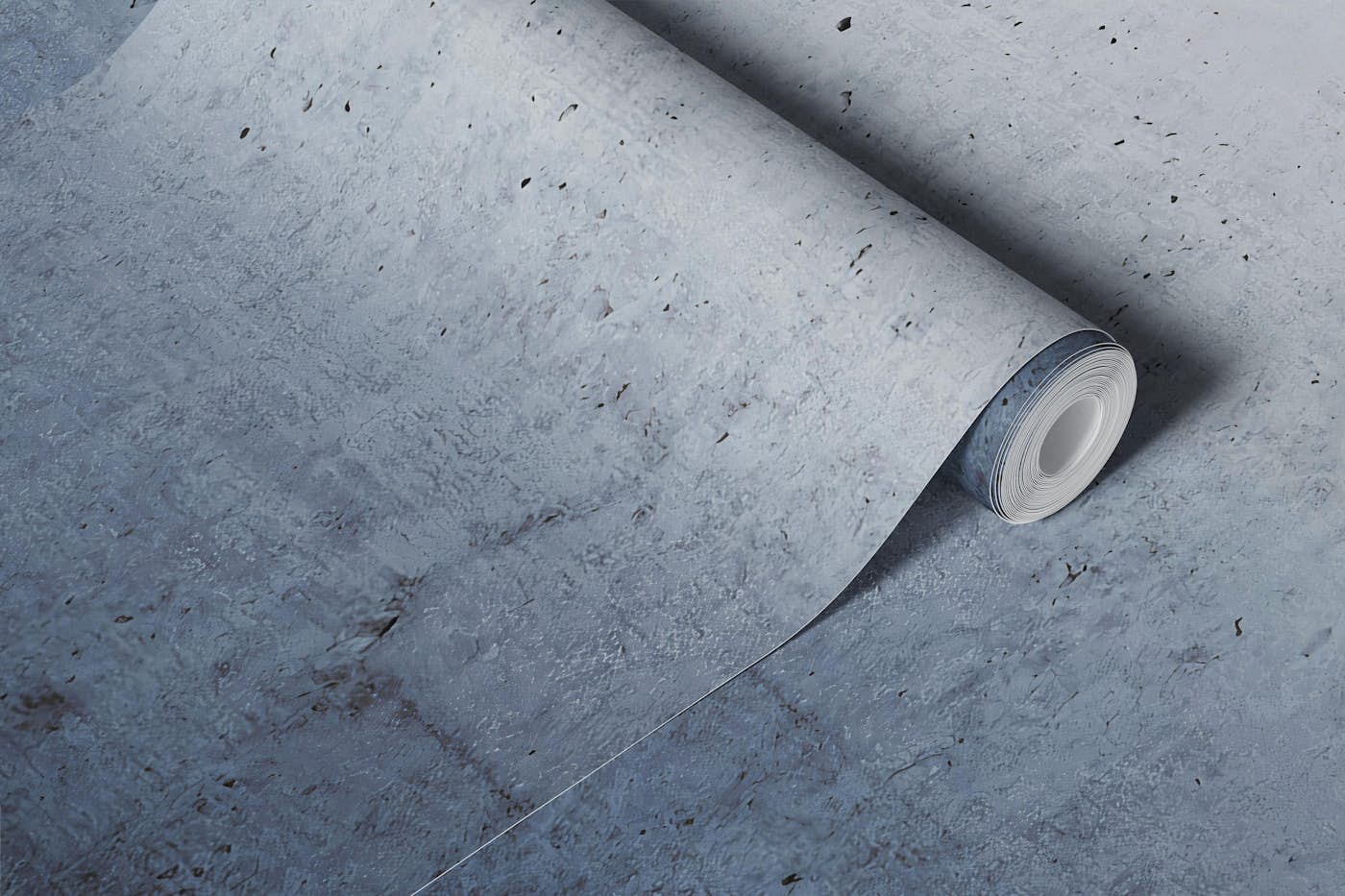 Blue Ombre on Concrete wallpaper roll