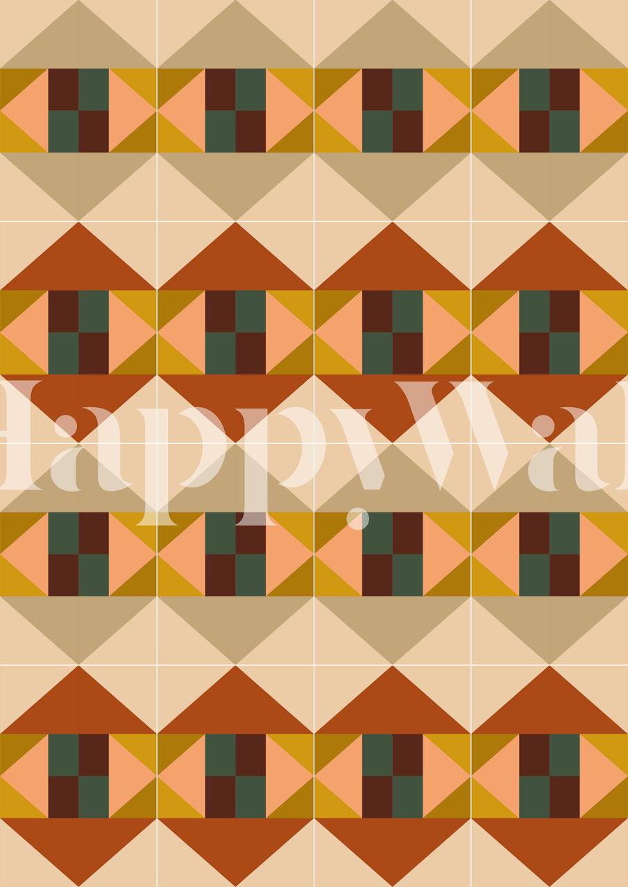 tapeta Autumn Geometric Harmony w pokoju