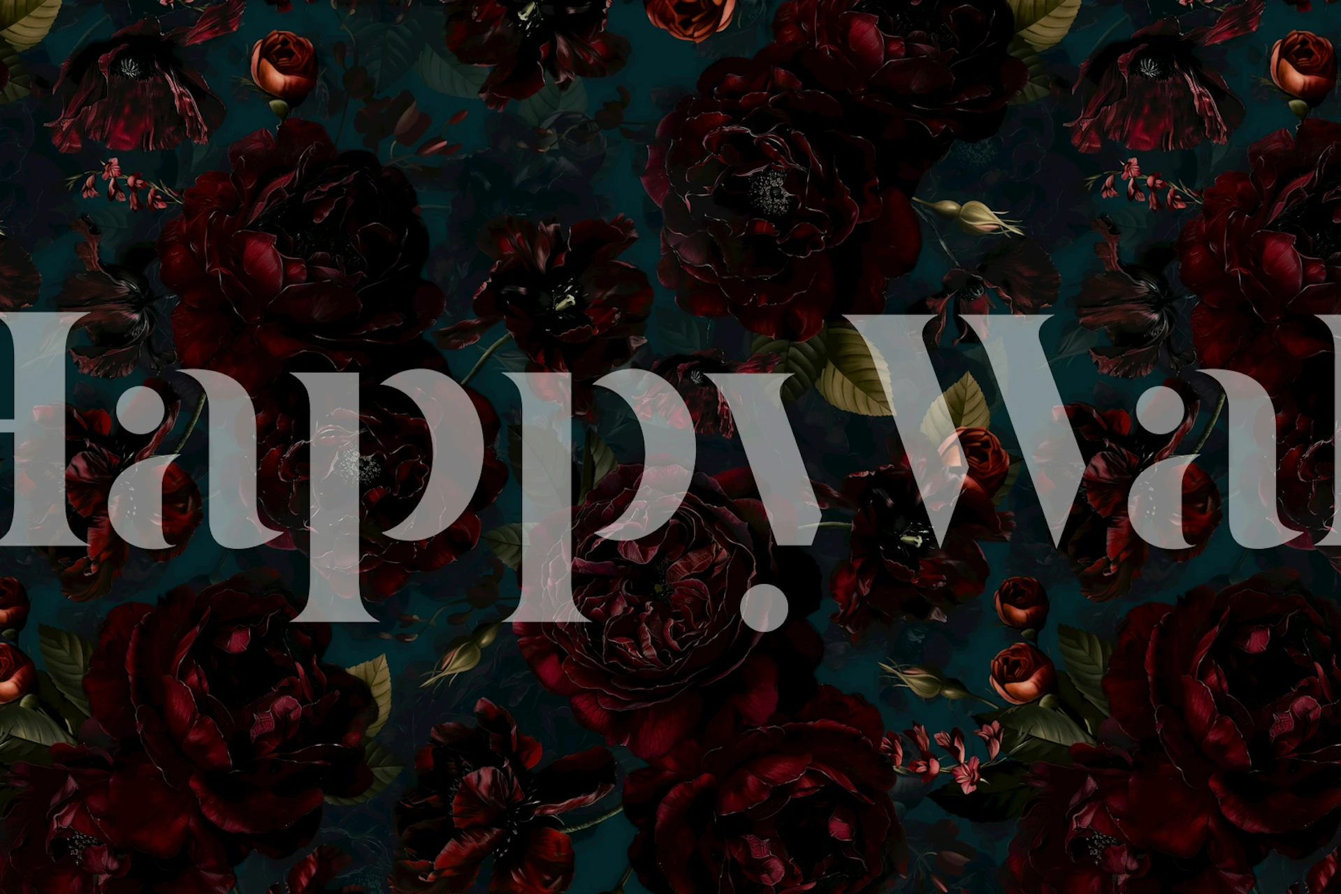 Nocturnal Rose Garden tapetti huoneessa