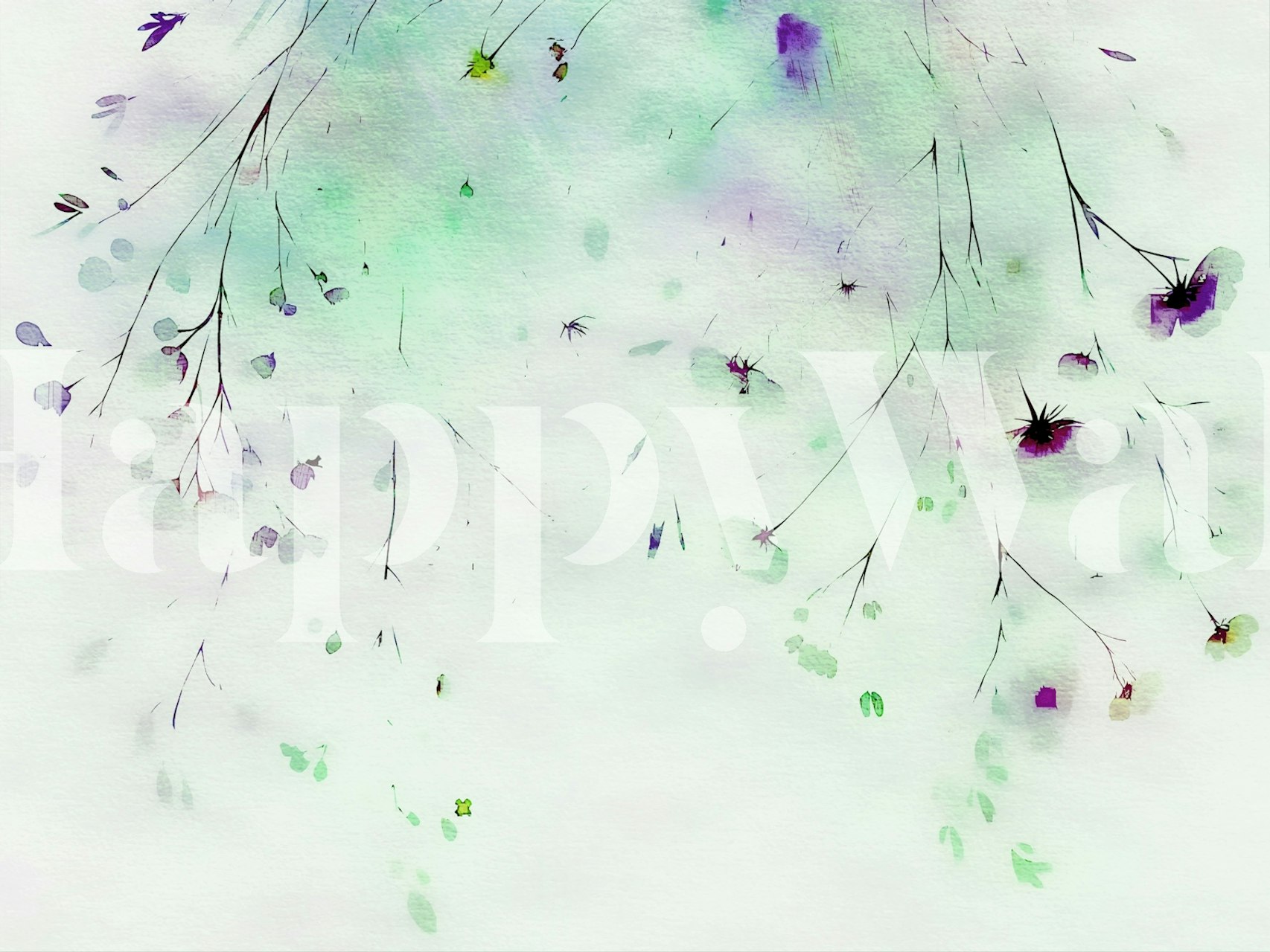 Ταπετσαρία Aqua Wildflower Dream σε ένα δωμάτιο