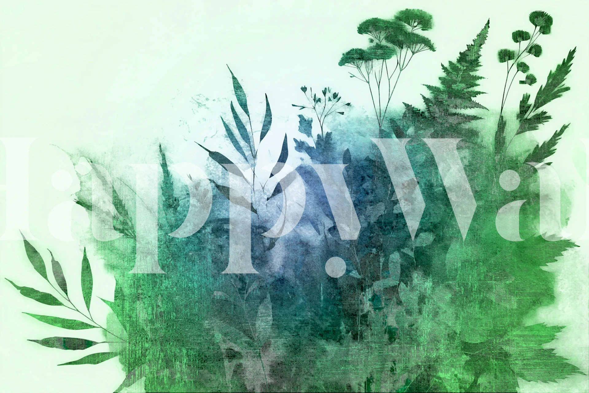 Ethereal Forest Hues Tapete in einem Raum