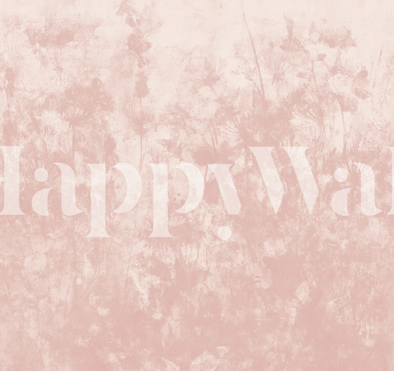 Floral silhouettes in soft pink and white hues wallpaper
