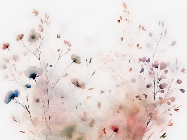 Blushing Meadow Wildflowers