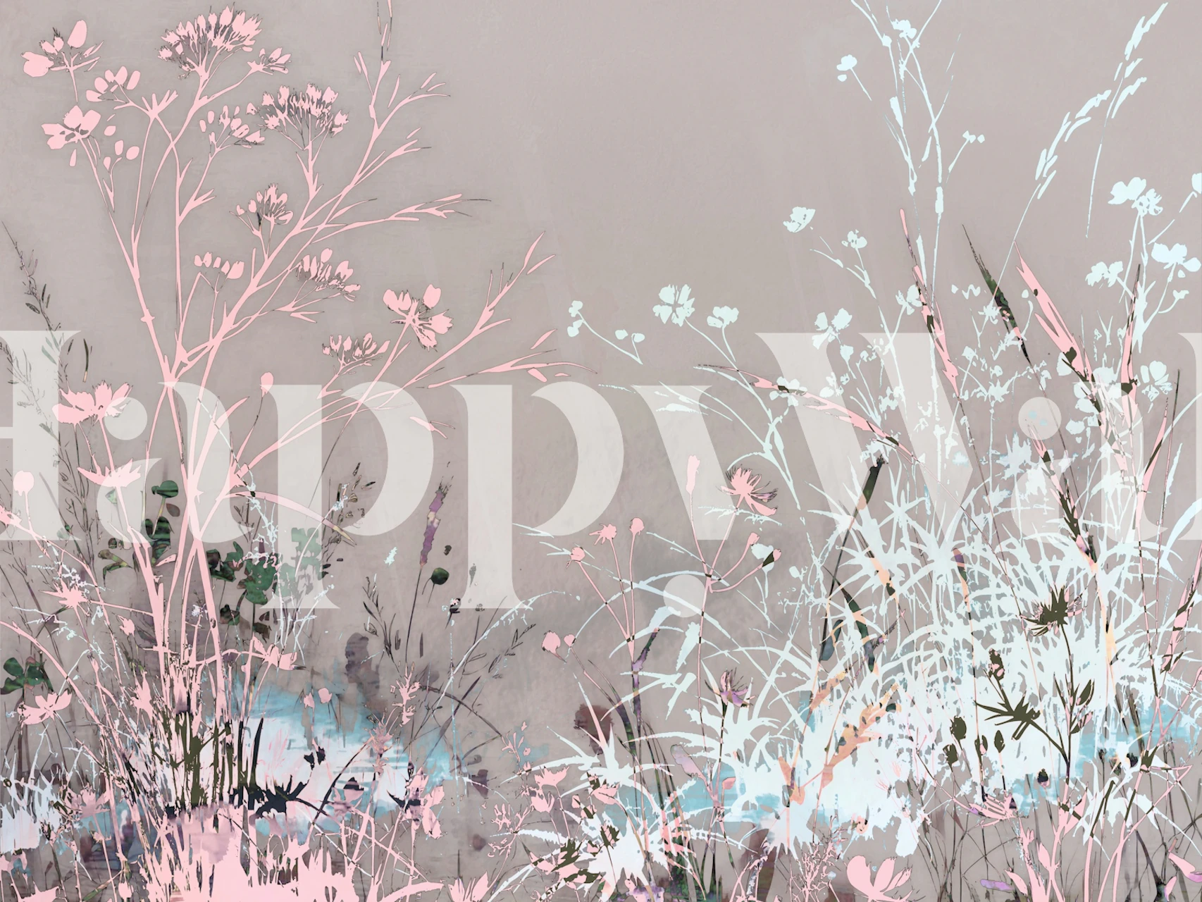 Floral Elegance Wildflowers wallpaper in a room