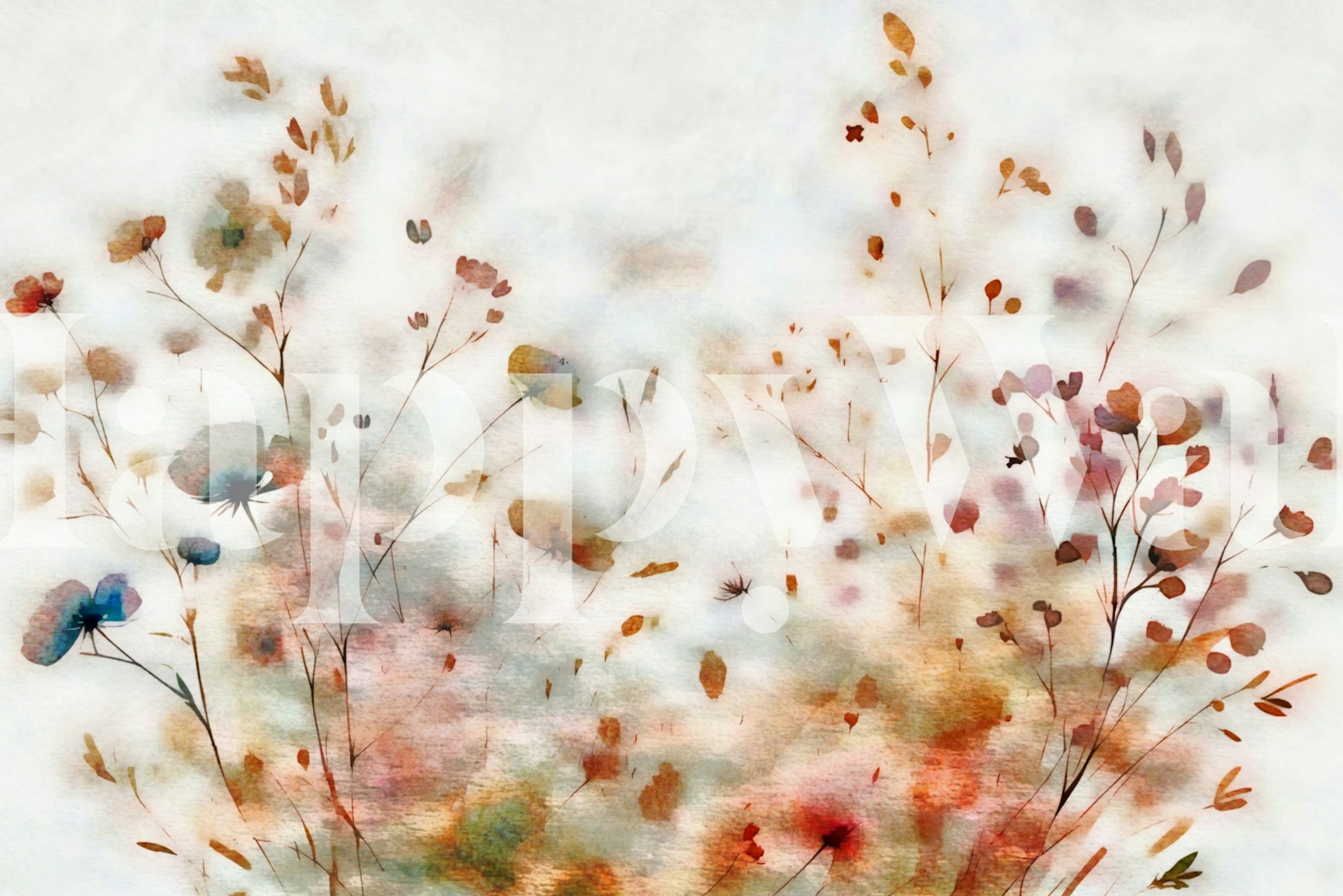 Watercolor floral design in soft hues, botanical wallpaper