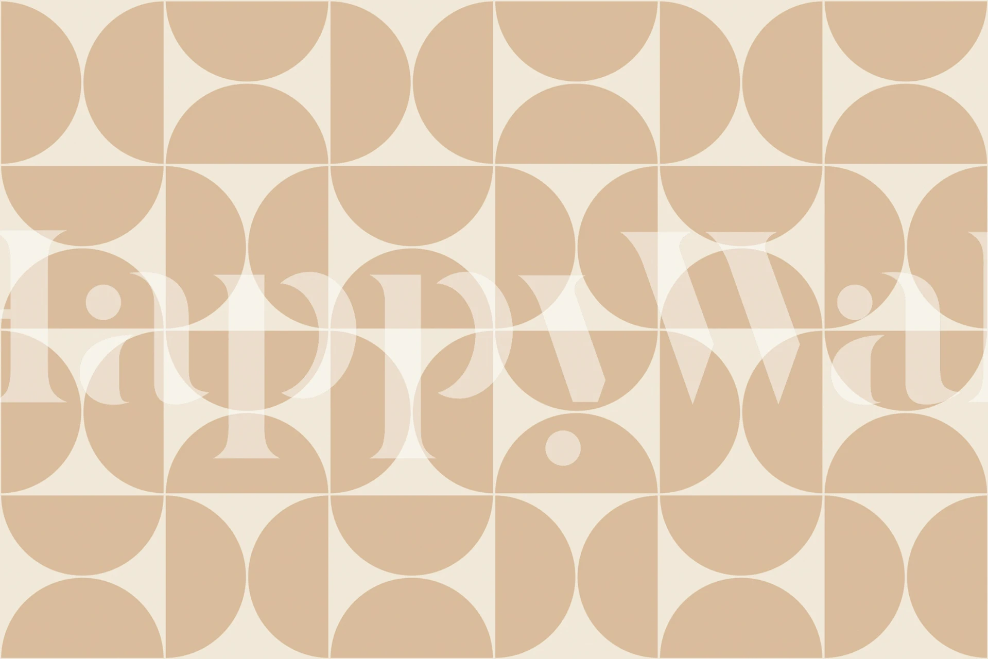 Carta da parati Mid-Century Modern Pattern No42 in una stanza