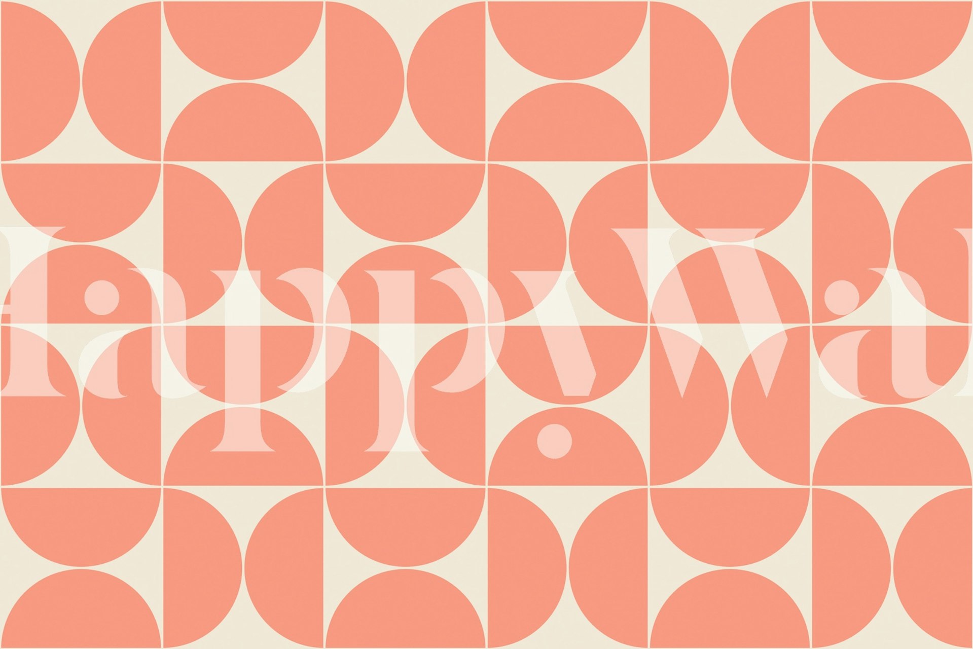 Mid-Century Modern Pattern No44 wallpaper in a room