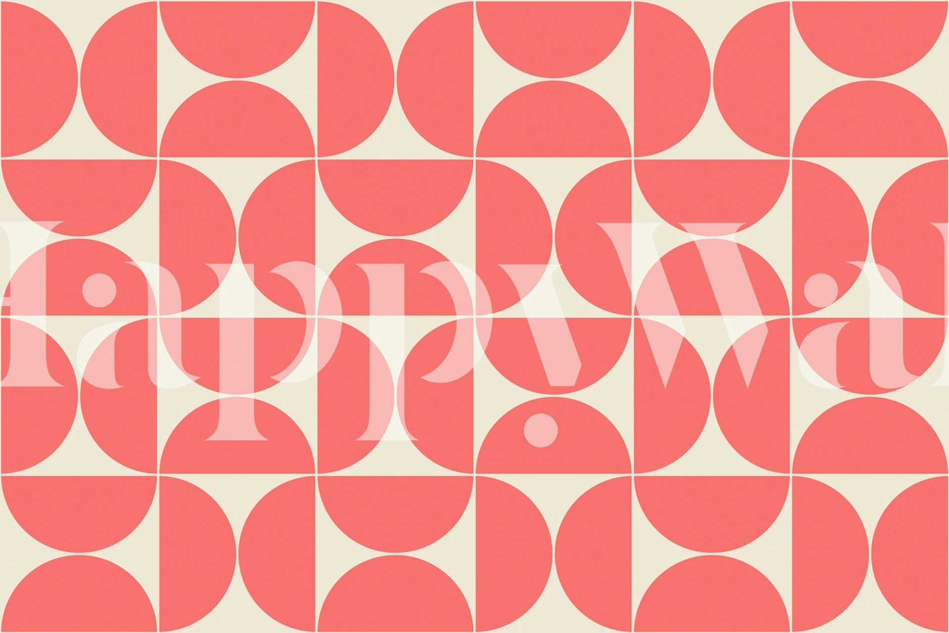 Carta da parati Mid-Century Modern Pattern No45 in una stanza