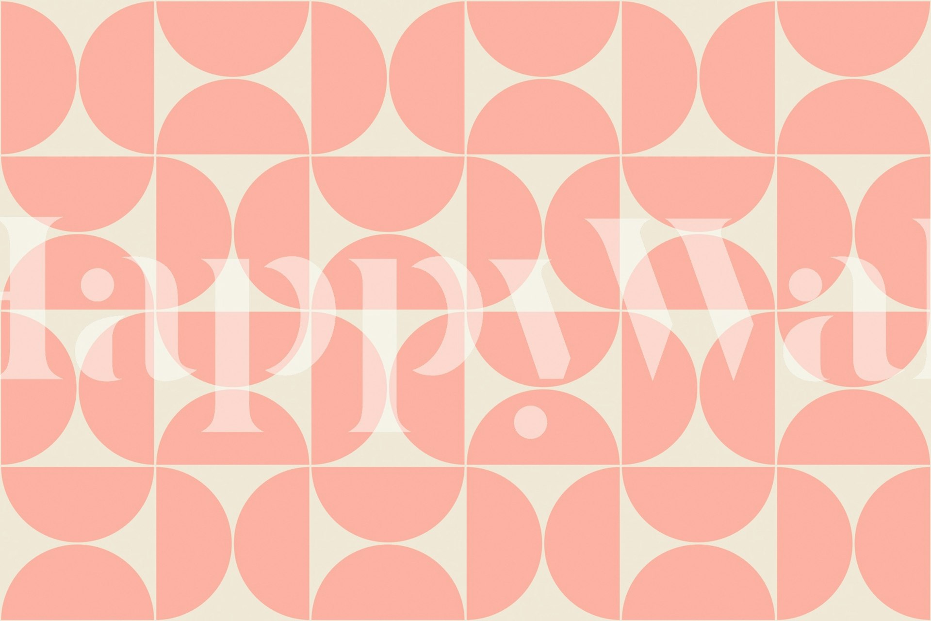 Mid-Century Modern Pattern No47 wallpaper in de kamer