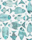 Underwater Fish Parade Turquoise