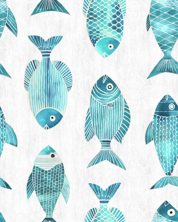 Nautical Fish Charm Turquoise